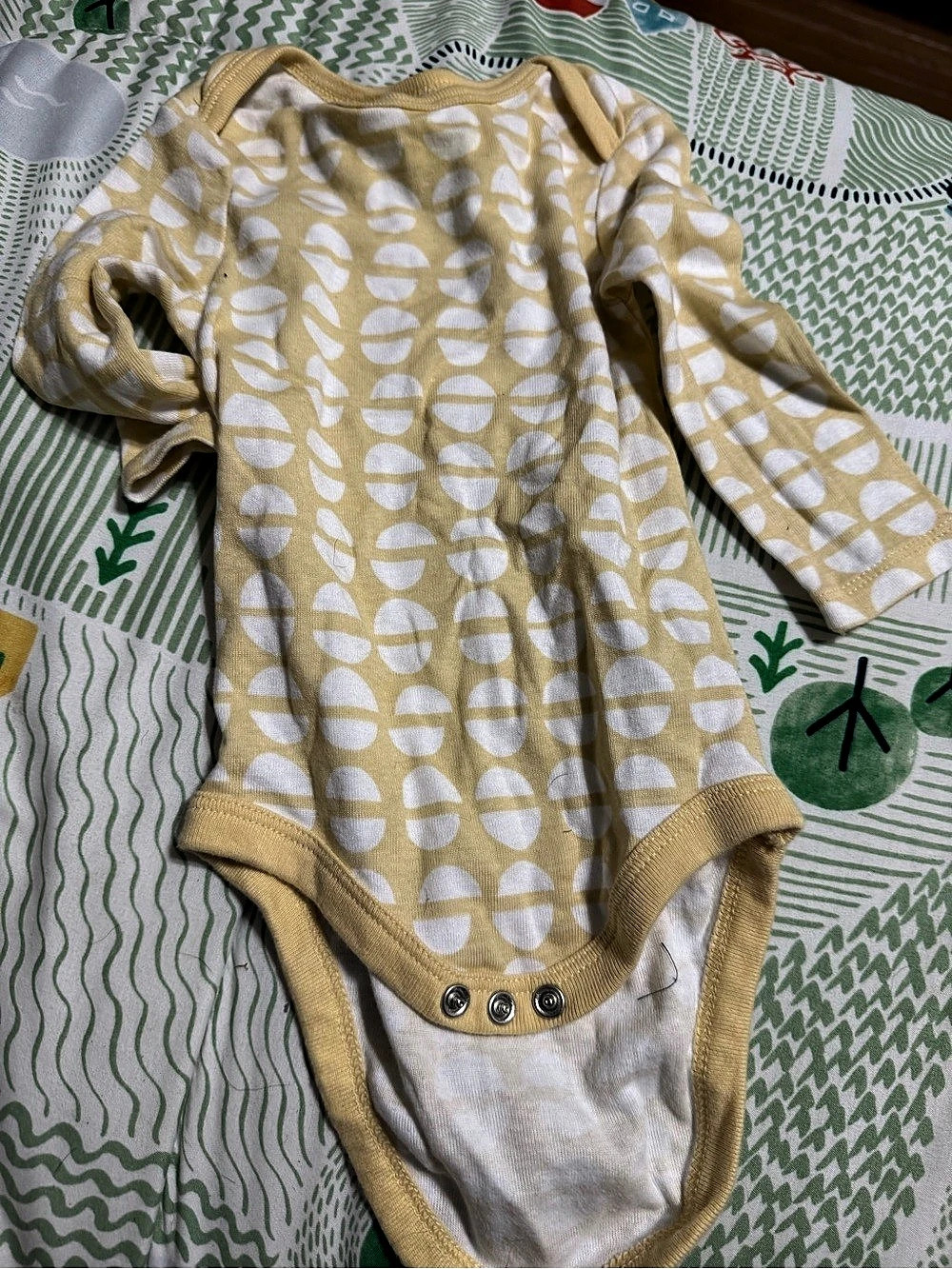 Yellow & White Patterned Bodysuit